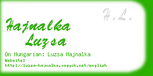 hajnalka luzsa business card